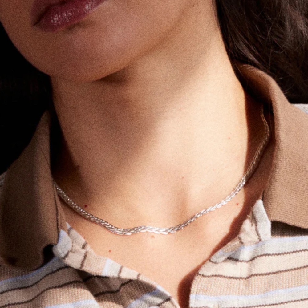 Louise Damas Necklace La Tresse in Silver